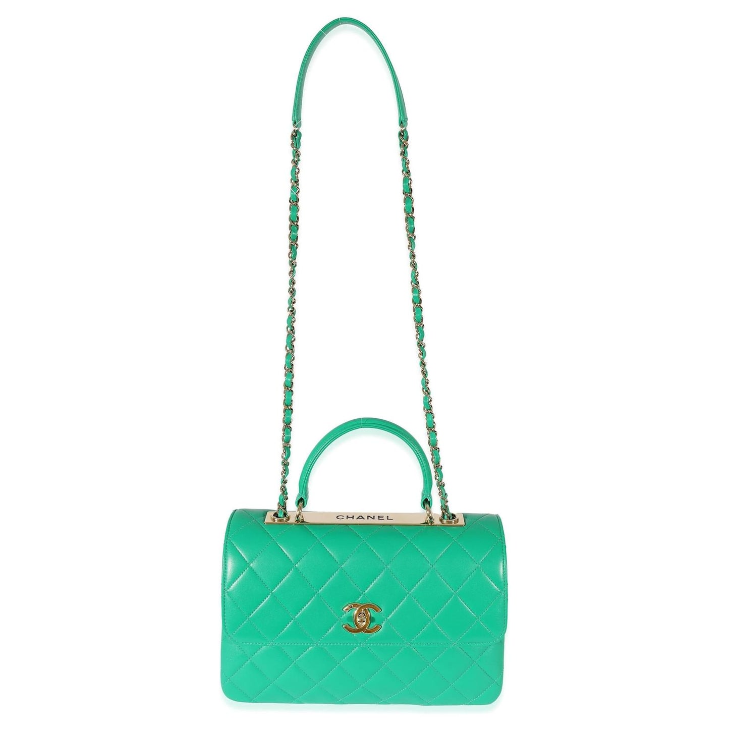 CHANEL QUILTED LAMBSKIN MEDIUM TOP-HANDLE TRENDY BAG Kelly