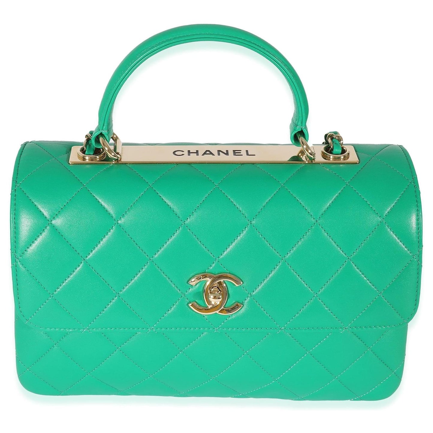 CHANEL QUILTED LAMBSKIN MEDIUM TOP-HANDLE TRENDY BAG Kelly