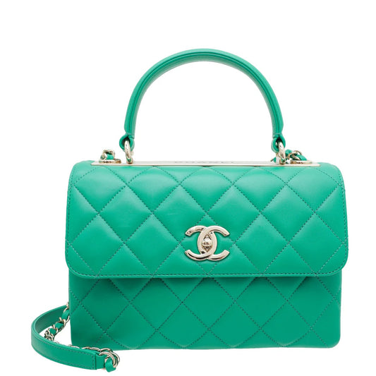 CHANEL QUILTED LAMBSKIN MEDIUM TOP-HANDLE TRENDY BAG Kelly