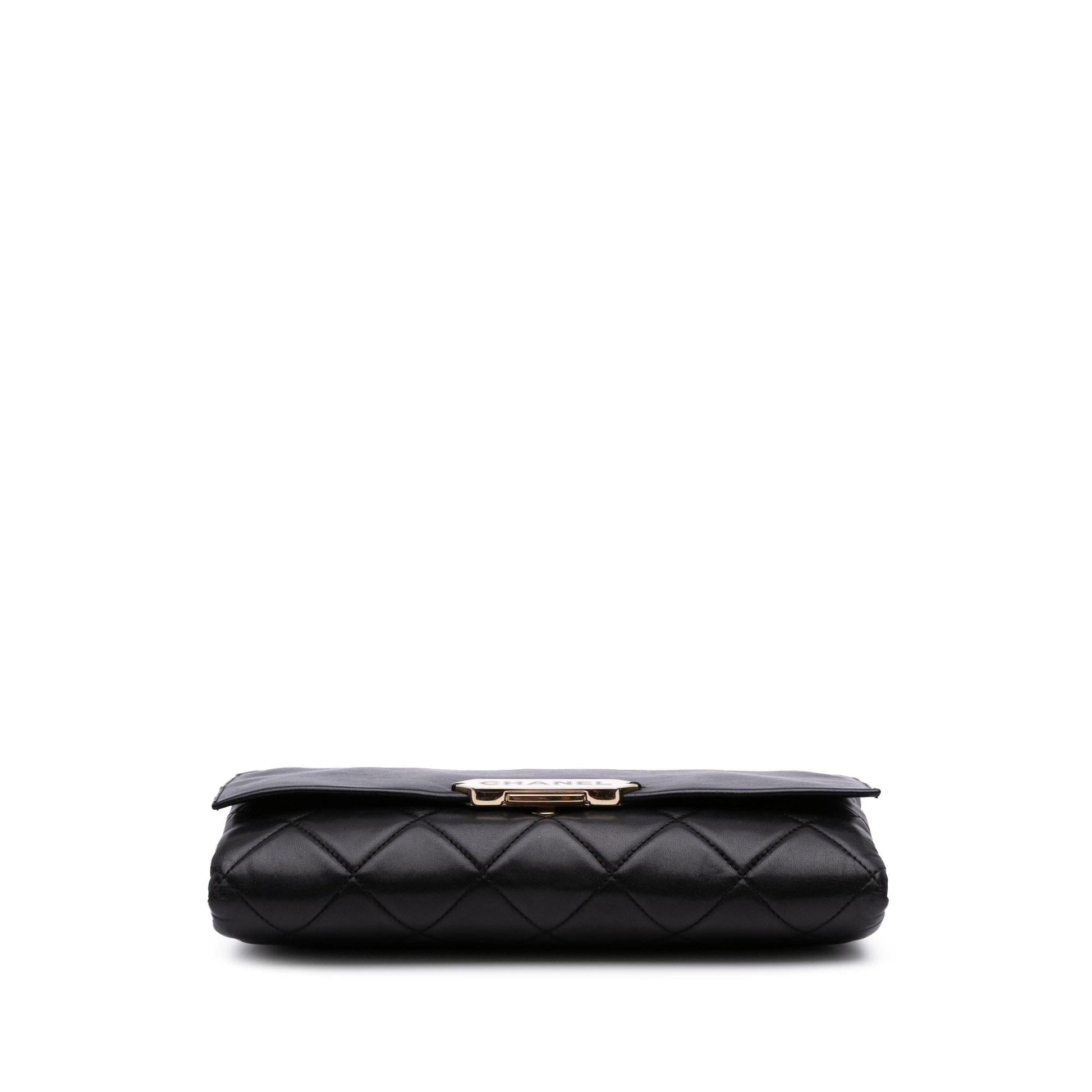 Chanel Quilted Lambskin Retro Label Shoulder Bag