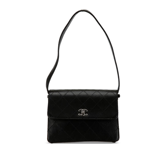 Chanel Quilted Lambskin Straight Flap (SHG-OyBrk5) Shoulder Bag