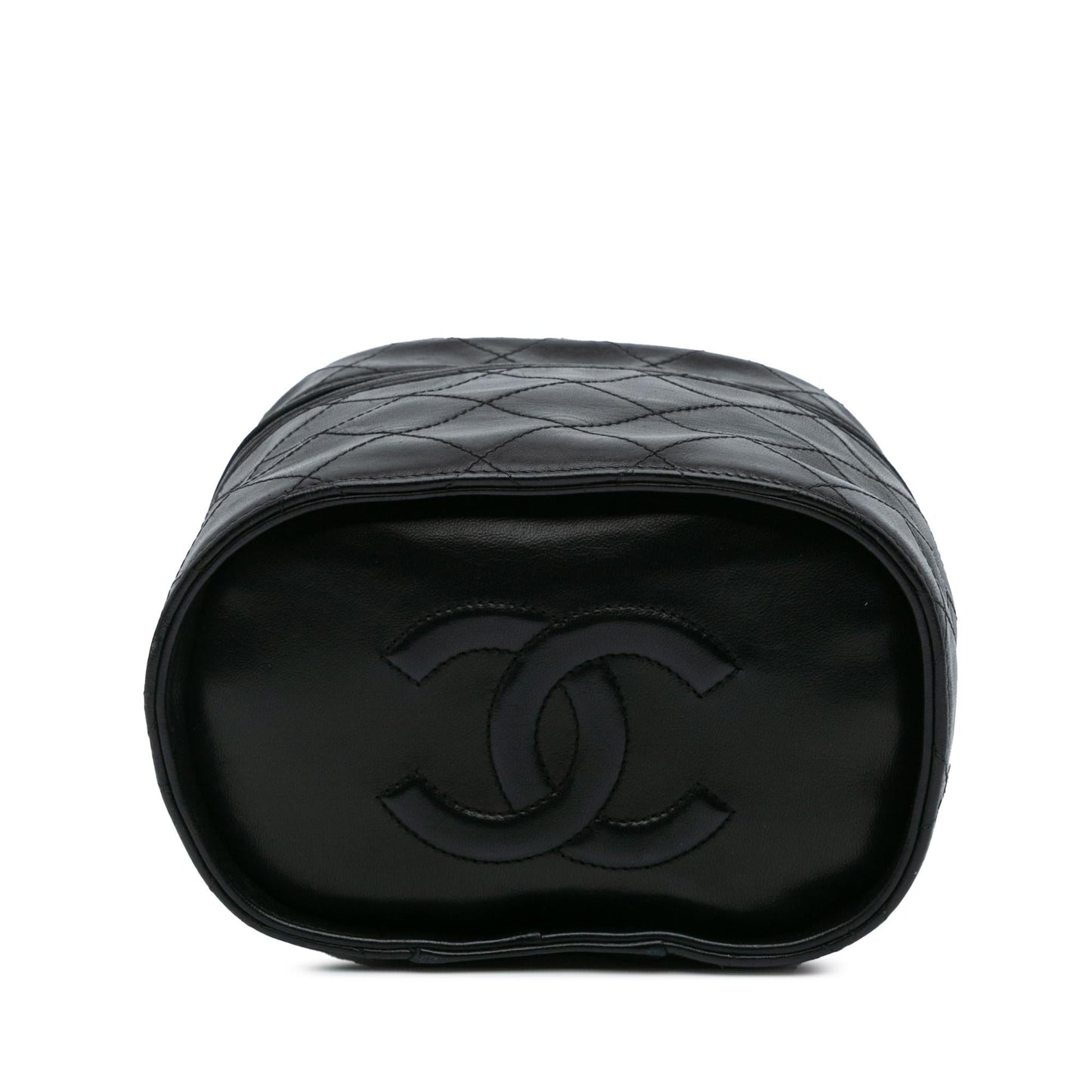 Chanel Quilted Lambskin Tassel Vanity Case Handbag
