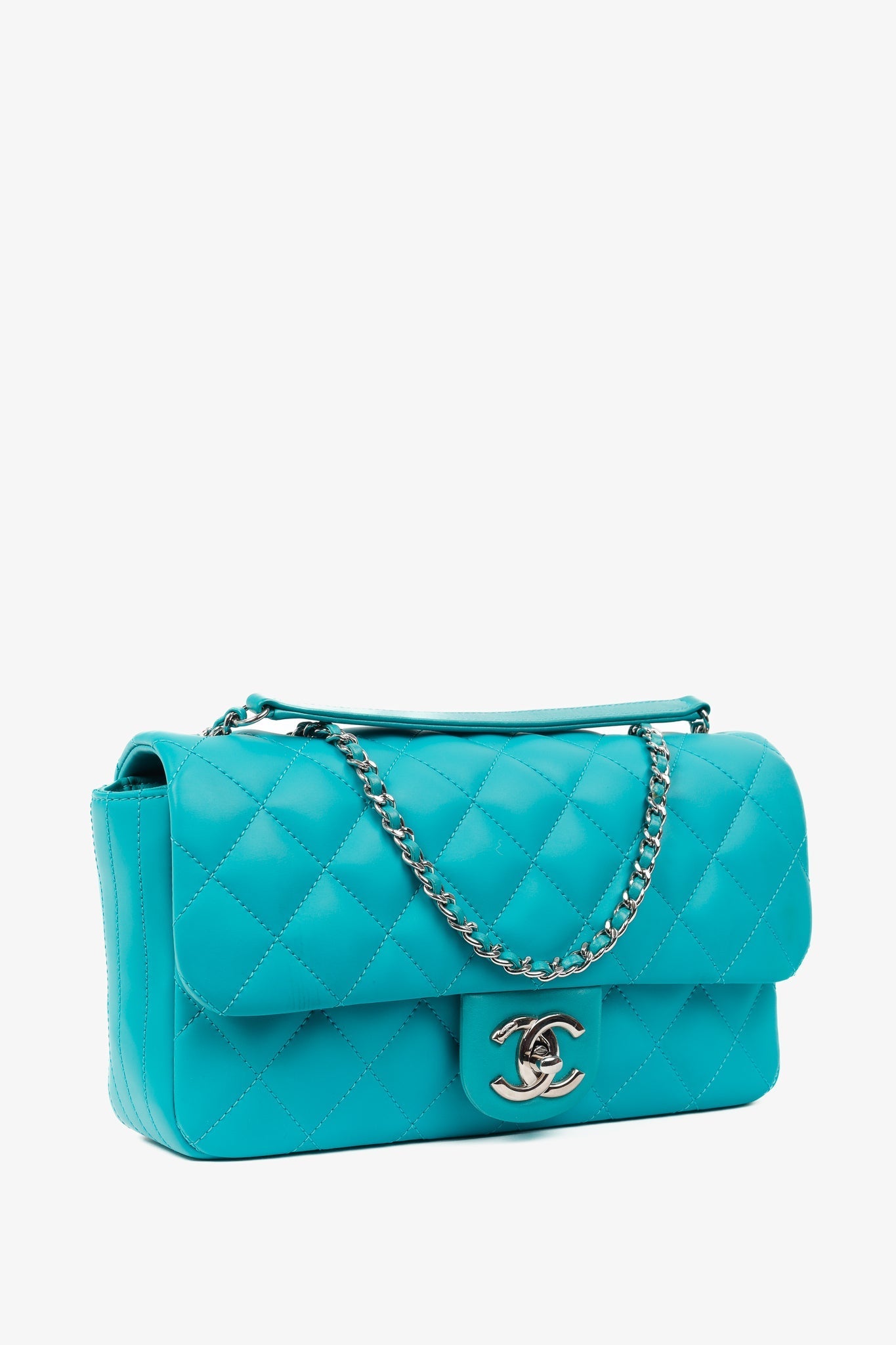 Chanel Teal -Seoul Medium Lambskin Coco Rain Flap Bag
