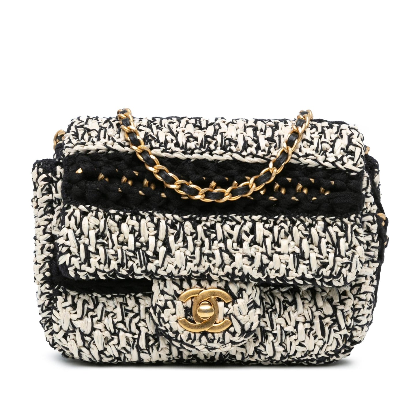 Chanel Raffia Braided with Love Flap (SHG-zcQsdu) Crossbody