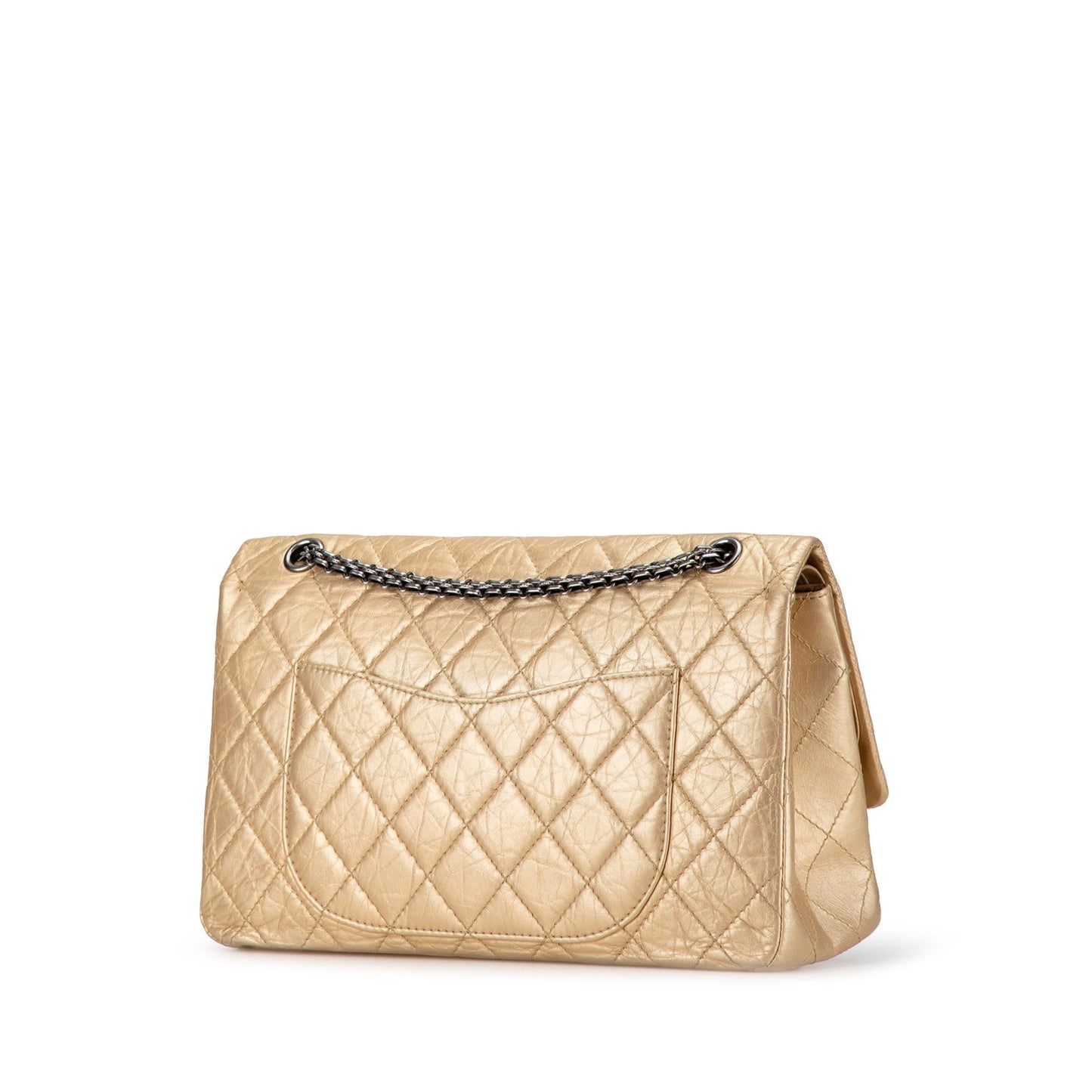 Chanel Reissue 2.55 Aged Calfskin Double Flap 227 (SHG-elkFh5) Shoulder Bag