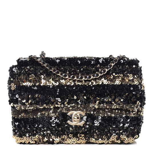 CHANEL Sequin Classic Mini Flap Bag