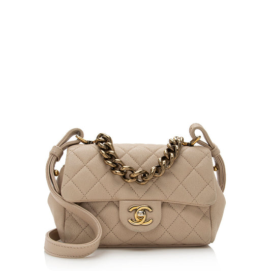 Chanel Sheepskin Trapezio Mini Flap Bag - FINAL (SHF-21135)