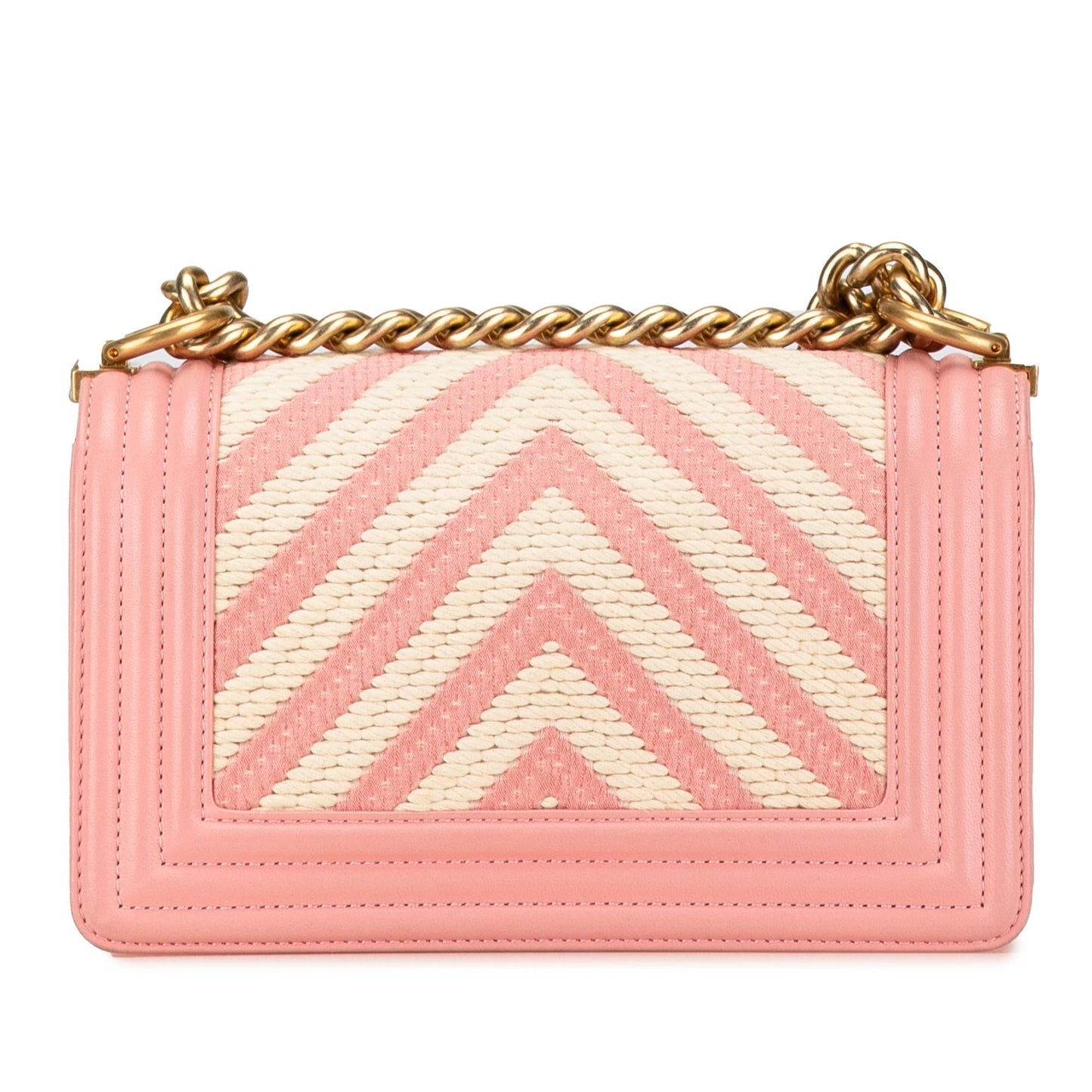 Chanel Small Braided Chevron Boy Flap Crossbody