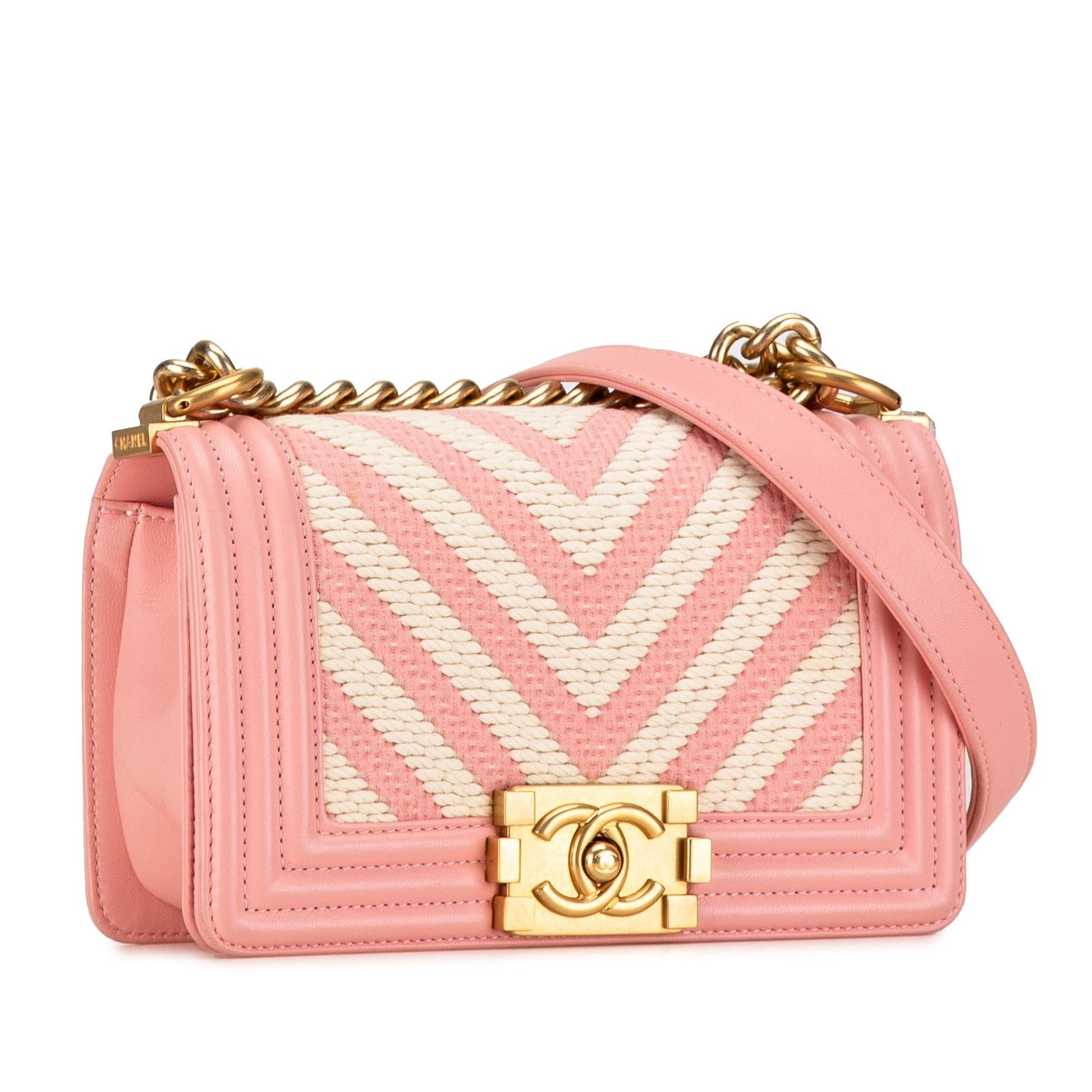 Chanel Small Braided Chevron Boy Flap Crossbody