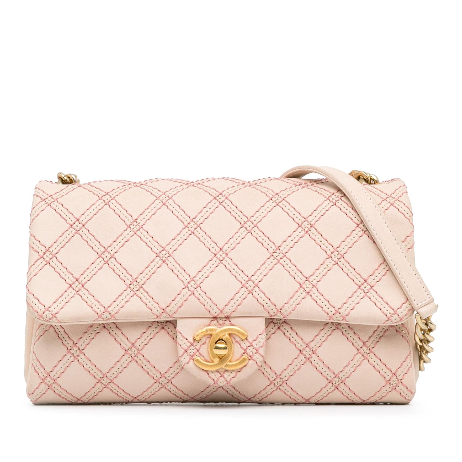 Chanel Small Calfskin Triple Stitched Flap (SHG-MqcPxP) Crossbody