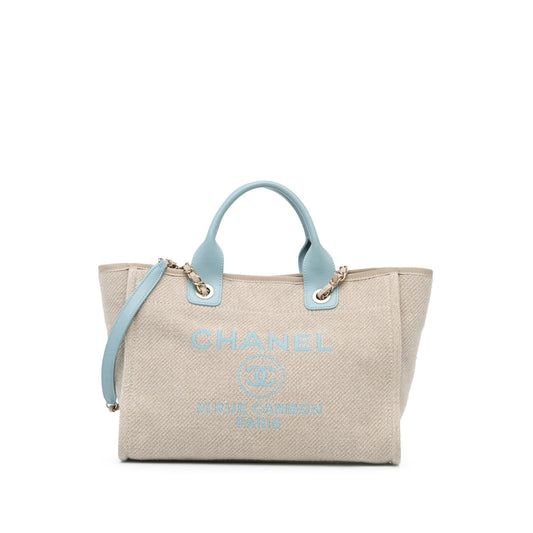 Chanel Small Canvas Deauville Satchel (SHG-CZQGuG) Handbag