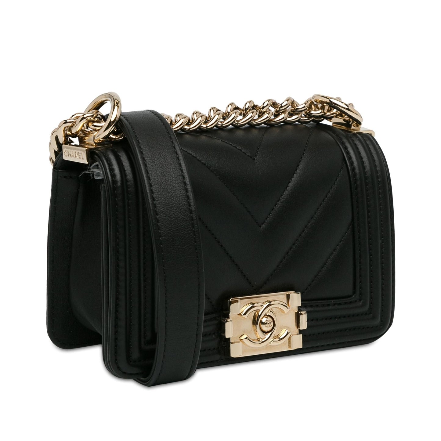 Chanel Small Chevron Boy Flap (SHG-PGXrMi) Crossbody