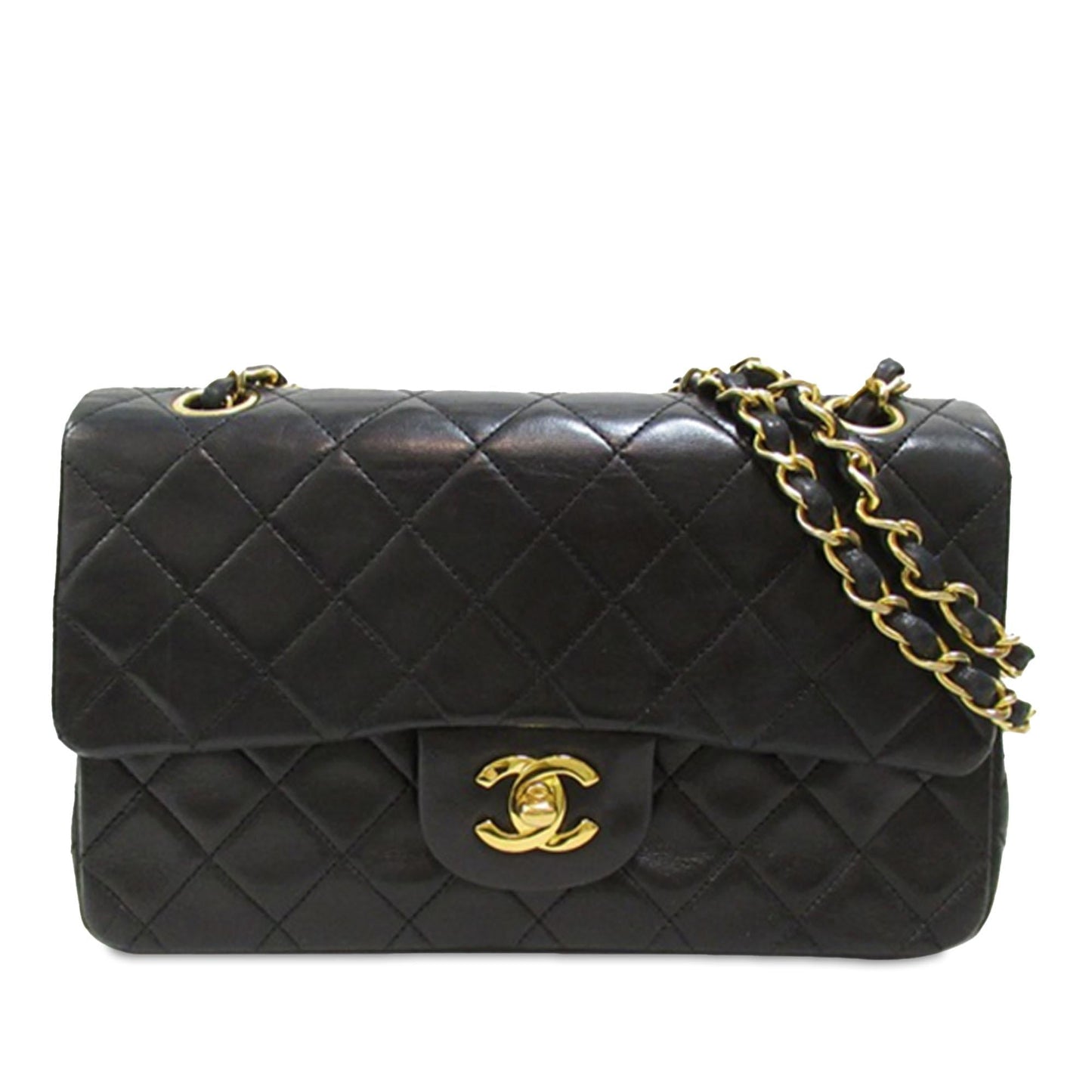 Chanel Small Classic Lambskin Double Flap (SHG-k39ucA) Shoulder Bag