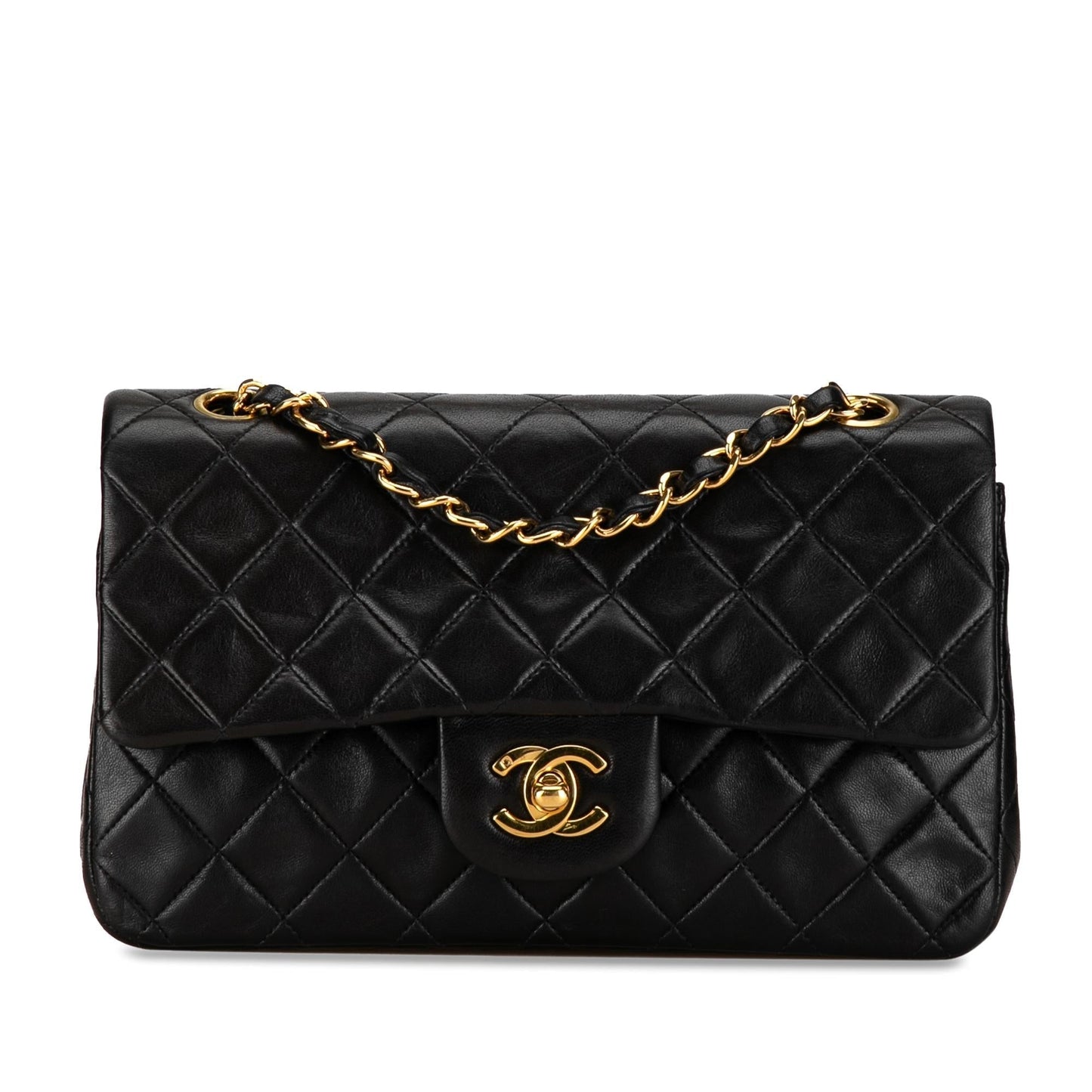 Chanel Small Classic Lambskin Double Flap (SHG-HJFEAA) Shoulder Bag