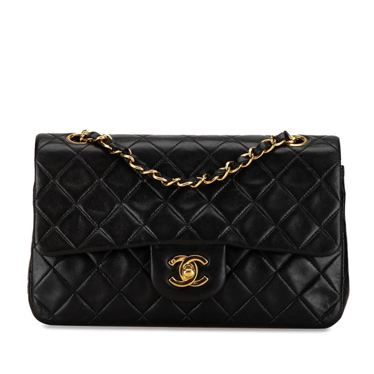 Chanel Small Classic Lambskin Double Flap (SHG-HJFEAA) Shoulder Bag