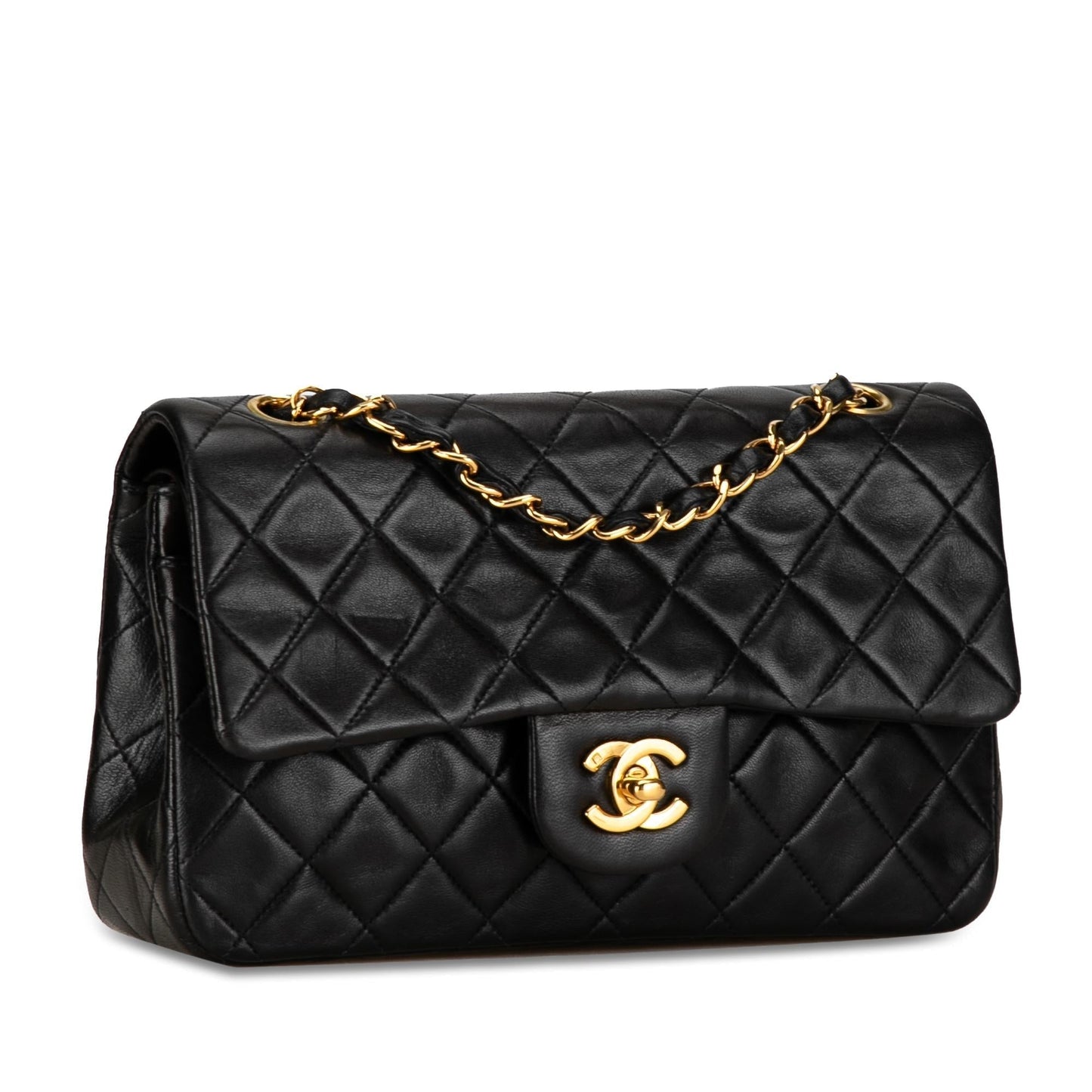 Chanel Small Classic Lambskin Double Flap (SHG-HJFEAA) Shoulder Bag