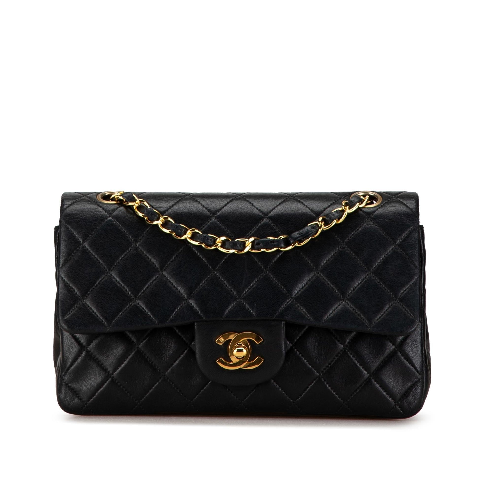 Chanel Small Classic Lambskin Double Flap (SHG-8UzqiL) Shoulder Bag