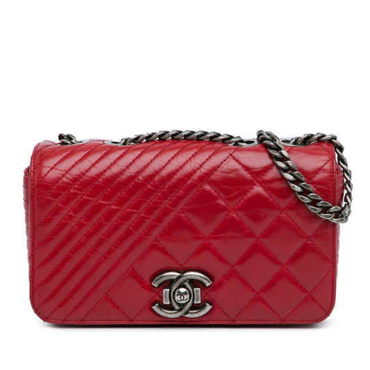 Chanel Small Glazed Calfskin Coco Boy Flap (SHG-1nxK54) Shoulder Bag
