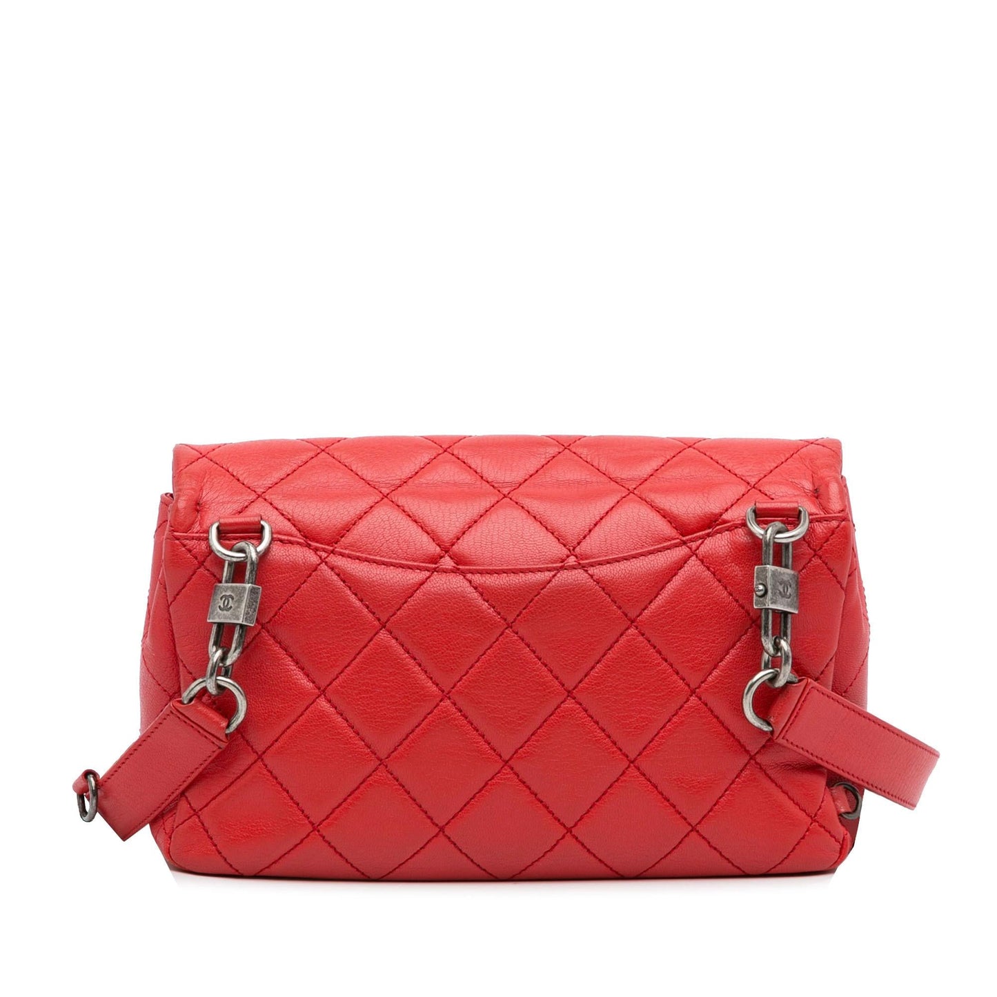 Chanel Small Goatskin Double Carry Waist Chain Flap Shoulder Bag