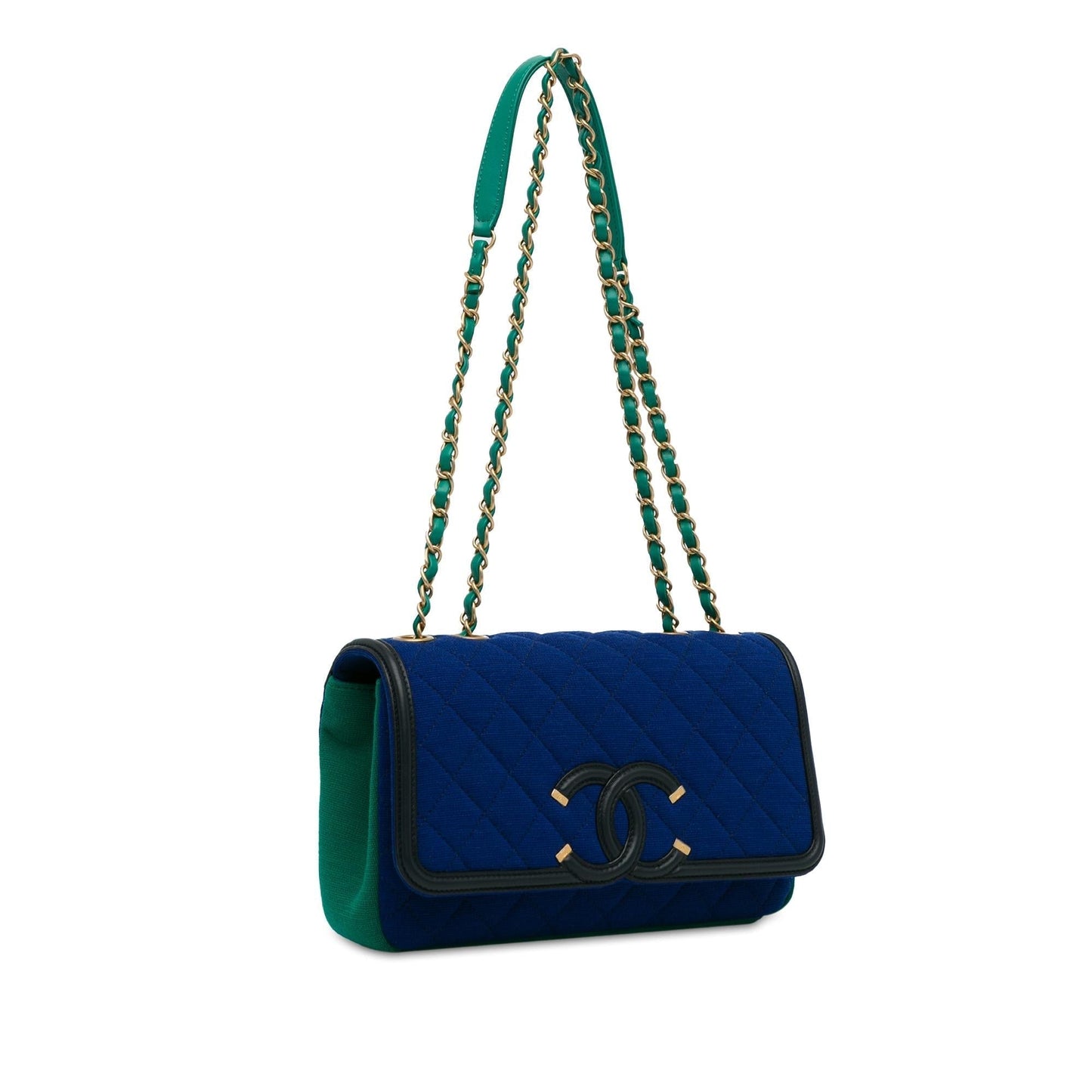 Chanel Small Jersey CC Filigree Flap (SHG-lQ18V3) Crossbody