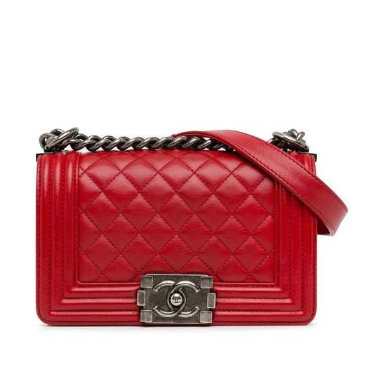 Chanel Small Lambskin Boy Flap (SHG-ARfIAX) Crossbody