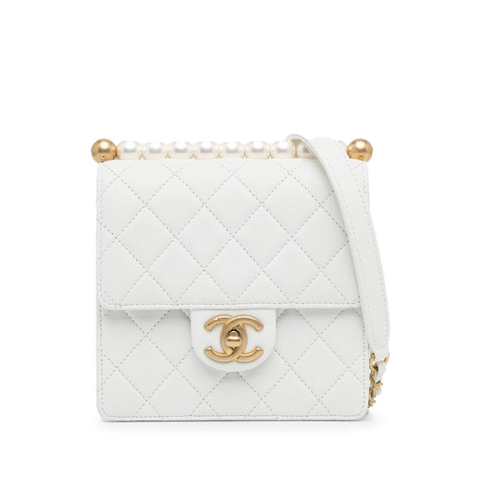 Chanel Small Lambskin Chic Pearls Flap (SHG-aY4p5K) Crossbody