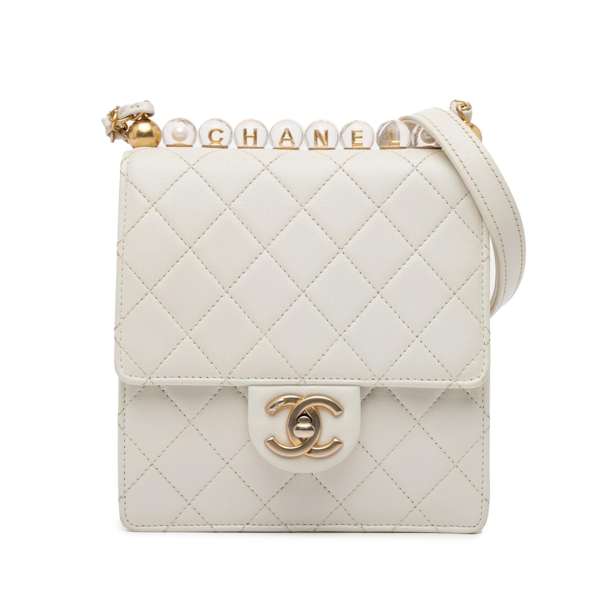 Chanel Small Lambskin Chic Pearls Flap (SHG-NEndrv) Crossbody