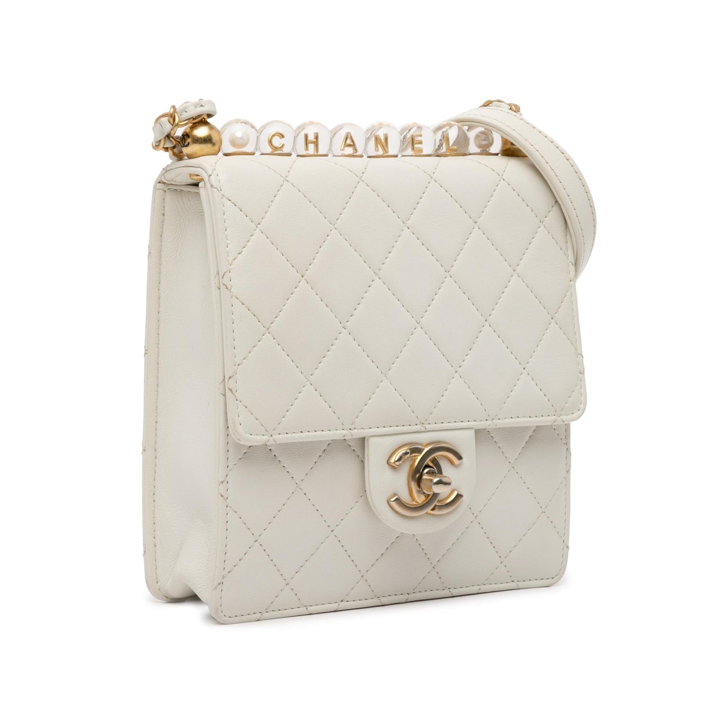 Chanel Small Lambskin Chic Pearls Flap (SHG-NEndrv) Crossbody
