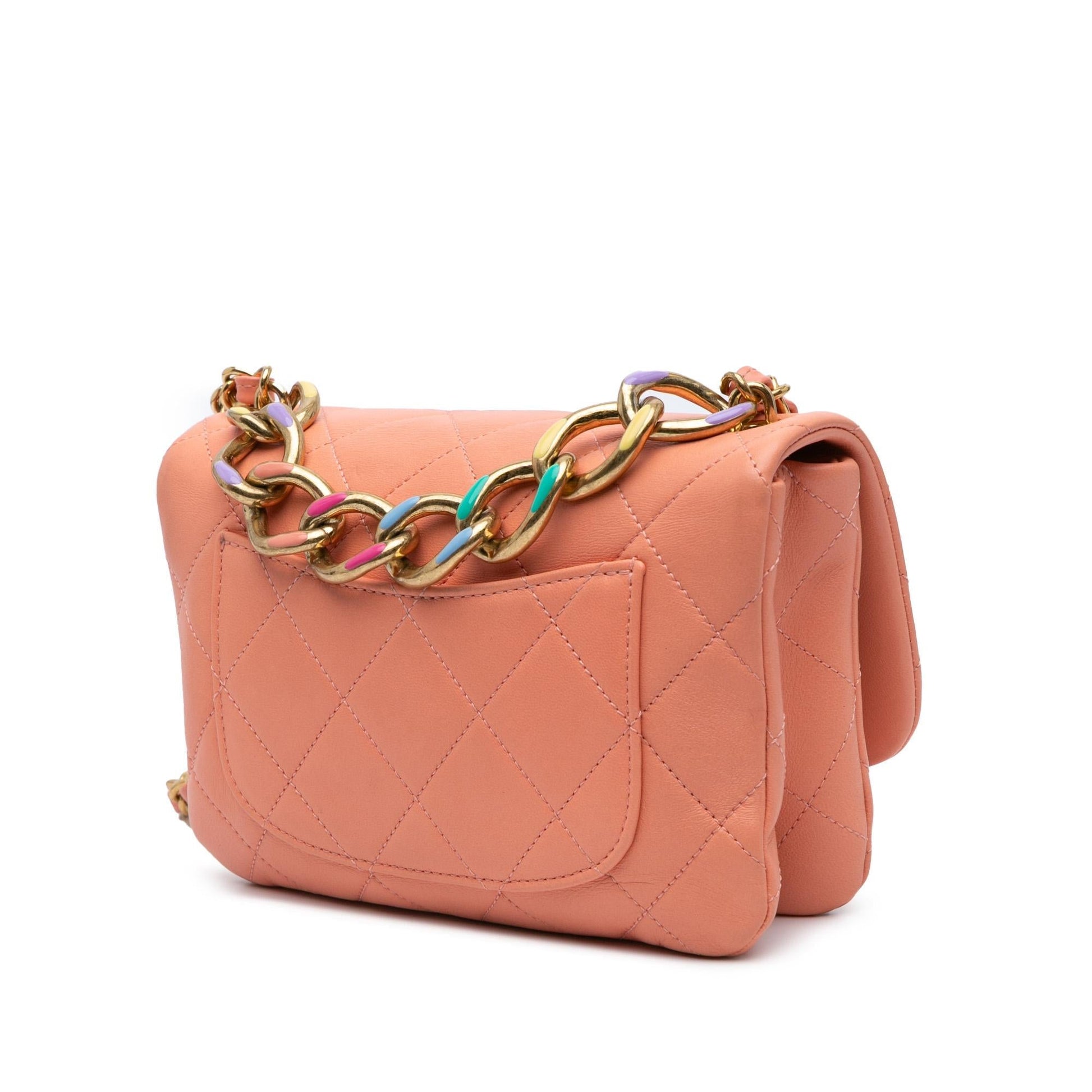 Chanel Small Lambskin Color Match Flap Shoulder Bag