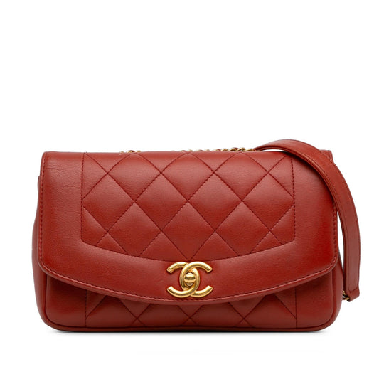 Chanel Small Lambskin Diana Flap (SHG-WdK1ak) Crossbody