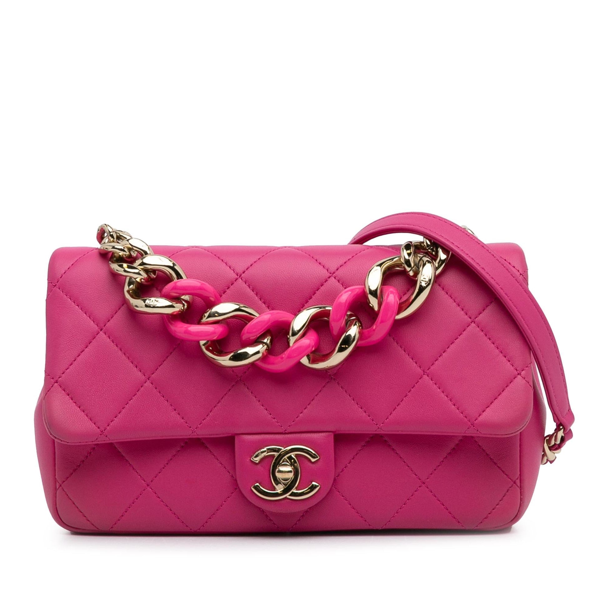 Chanel Small Lambskin Elegant Chain Single Flap (SHG-Ev5zBc) Shoulder Bag