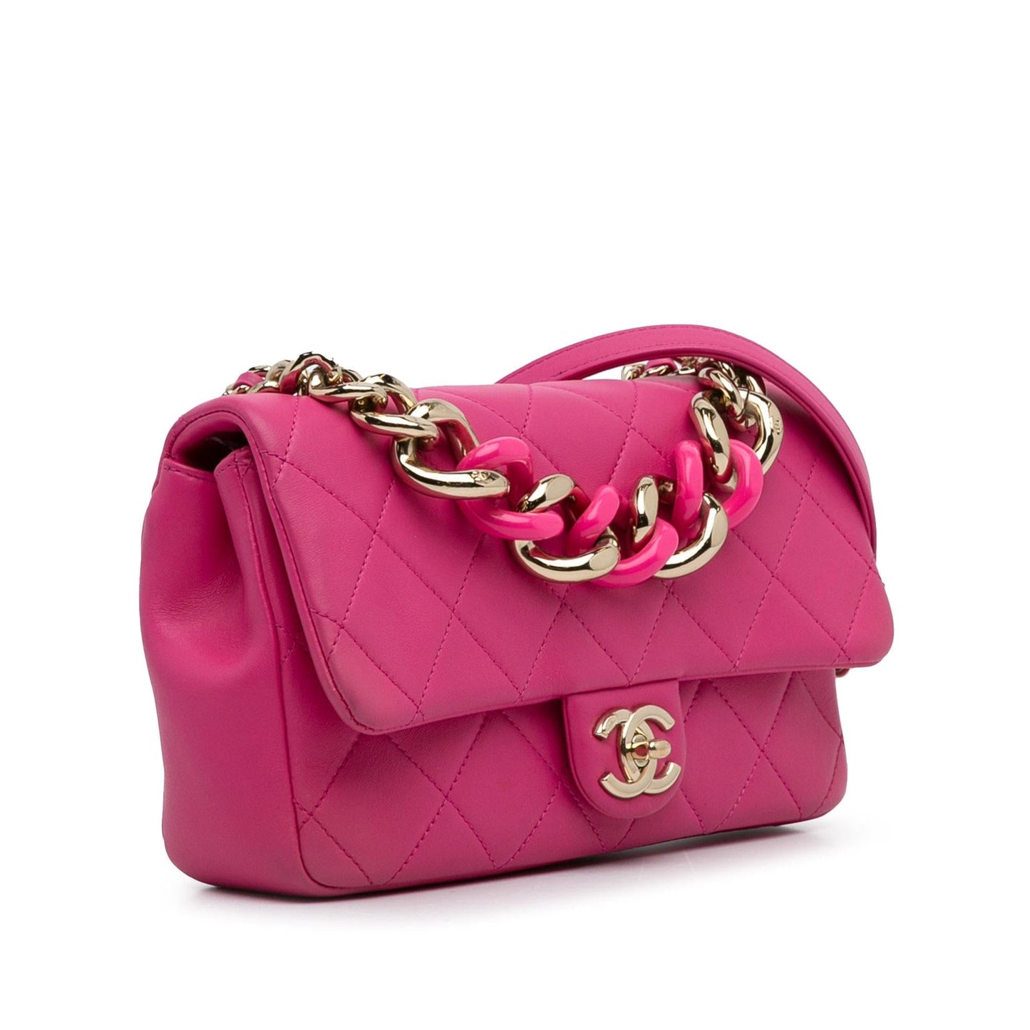 Chanel Small Lambskin Elegant Chain Single Flap (SHG-Ev5zBc) Shoulder Bag