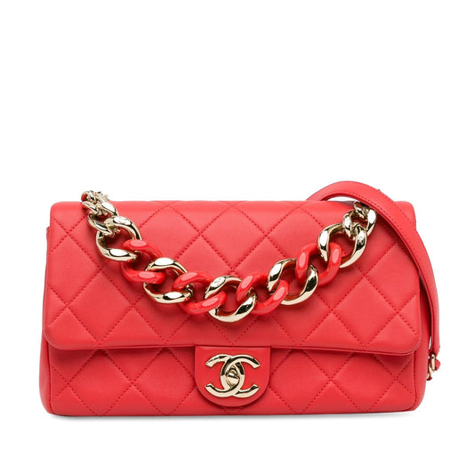 Chanel Small Lambskin Elegant Chain Single Flap (SHG-SDFYLG) Shoulder Bag