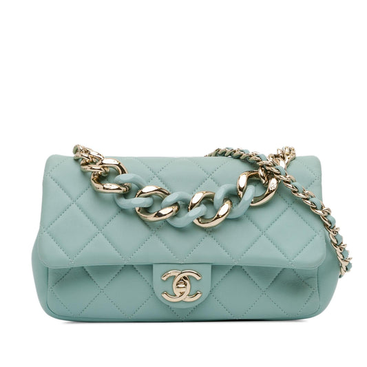 Chanel Small Lambskin Elegant Chain Single Flap (SHG-pDax0T) Shoulder Bag