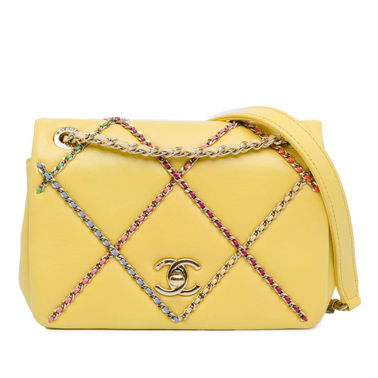 Chanel Small Lambskin Entwined Chain Flap (SHG-17rKtH) Shoulder Bag