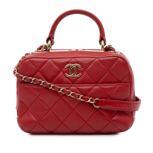 Chanel Small Lambskin Trendy CC Bowling (SHG-lOYrMx) Handbag