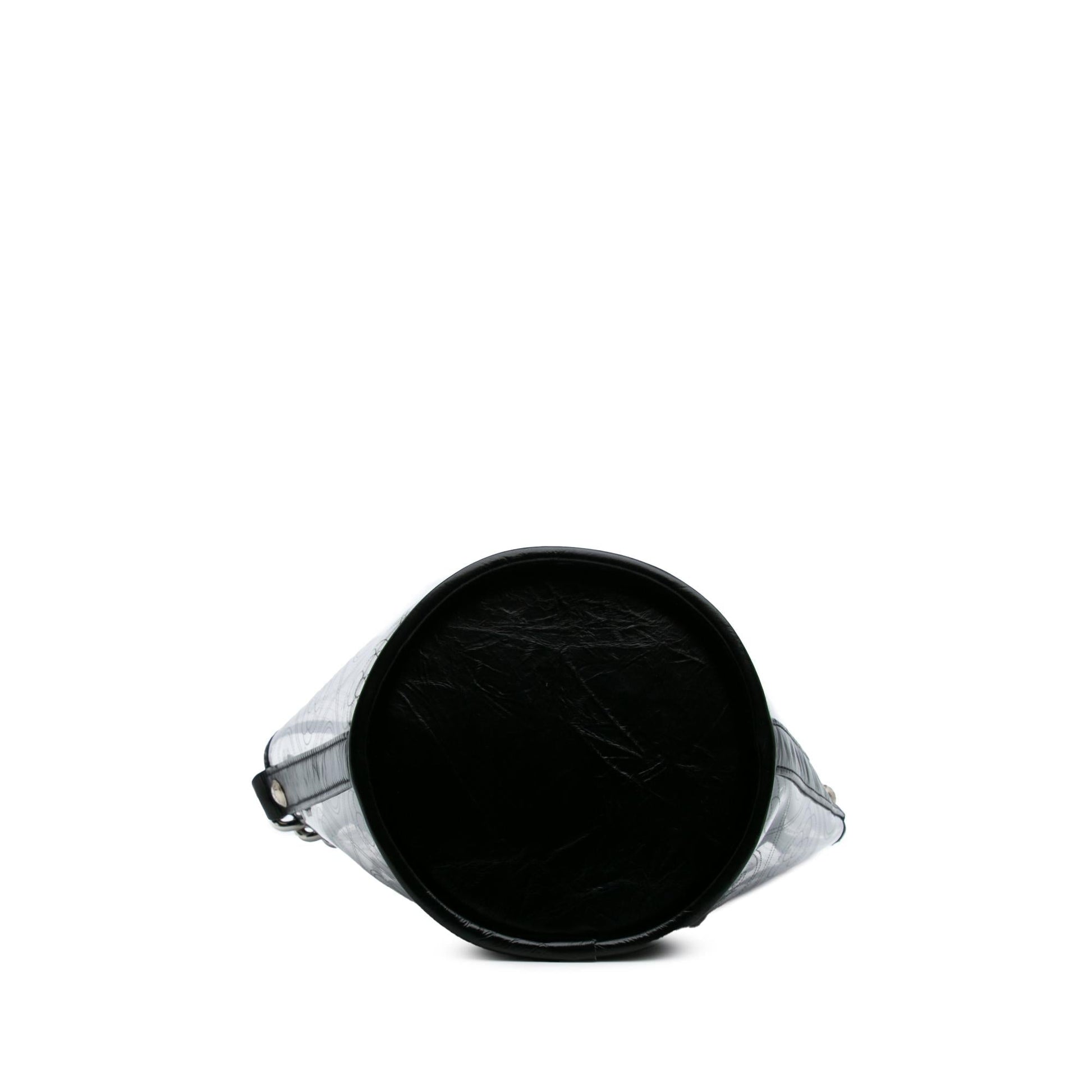 Chanel Small PVC and Crumpled Calfskin Camellia Coco Bucket Bag
