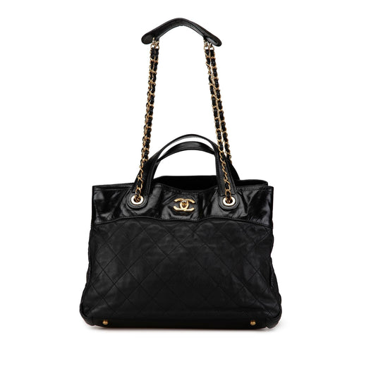 Chanel Small Quilted Calfskin In The Mix Satchel (SHG-Mf2tgw) Handbag