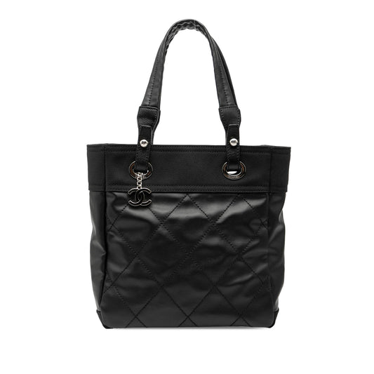 Chanel Small Quilted Coated Canvas Paris Biarritz Tote