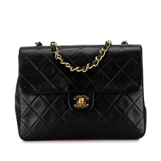 Chanel Square Classic Quilted Lambskin Flap (SHG-NCKAmV) Crossbody