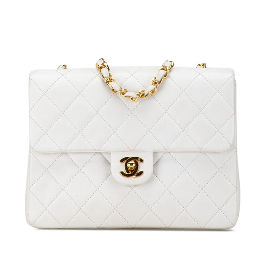 Chanel Square Classic Quilted Lambskin Flap (SHG-iqwoWK) Crossbody