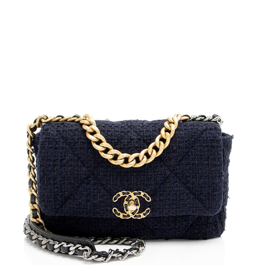 Chanel Tweed 19 Medium Flap Bag
