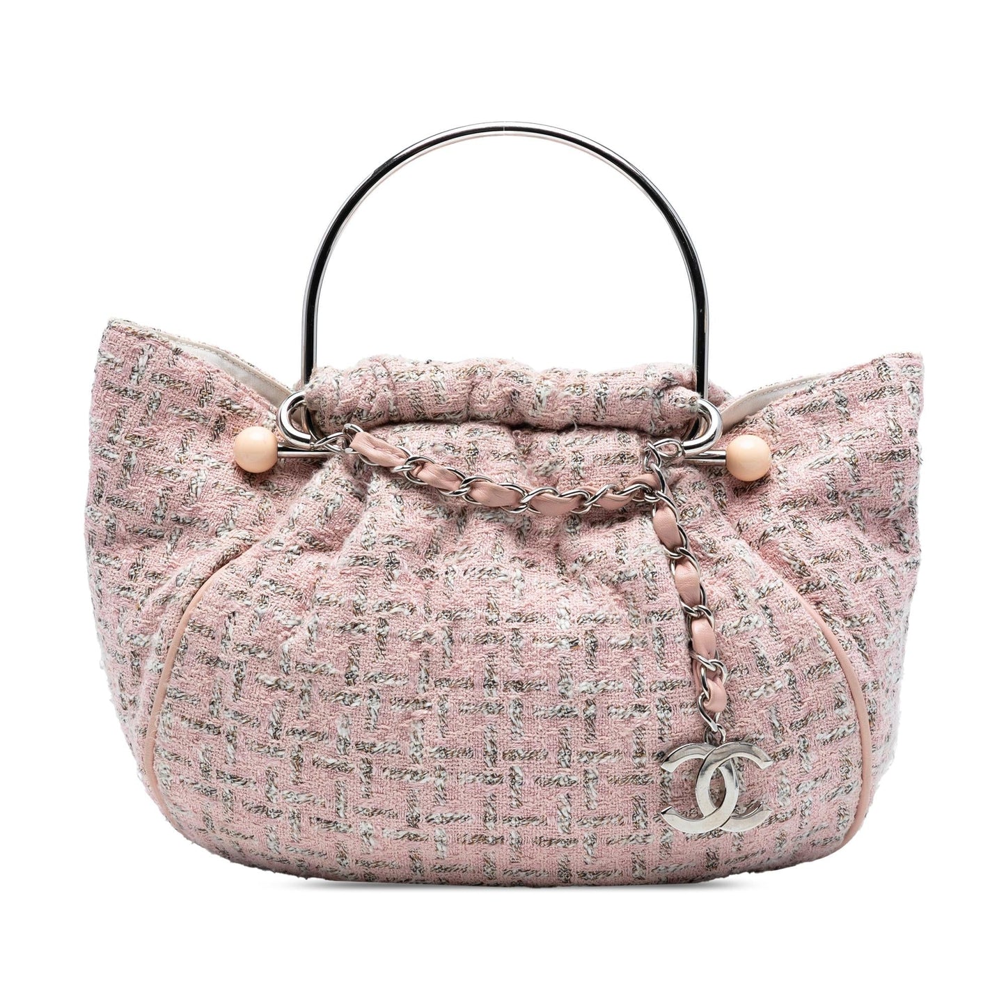 Chanel Tweed Boucle Knitting Top Handle Bag