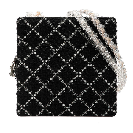 Chanel Tweed and Resin Zipped Chain Shopping Bag