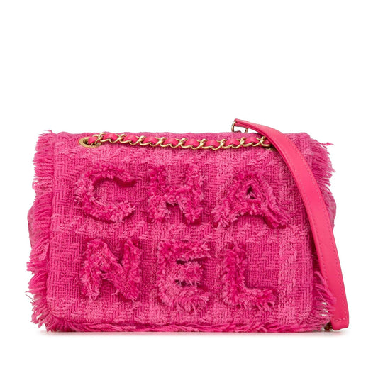 Chanel Wool Tweed Giant Logo Flap (SHG-cgNjh5) Shoulder Bag