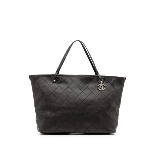 Chanel XL Quilted Caviar Shopping Fever Tote