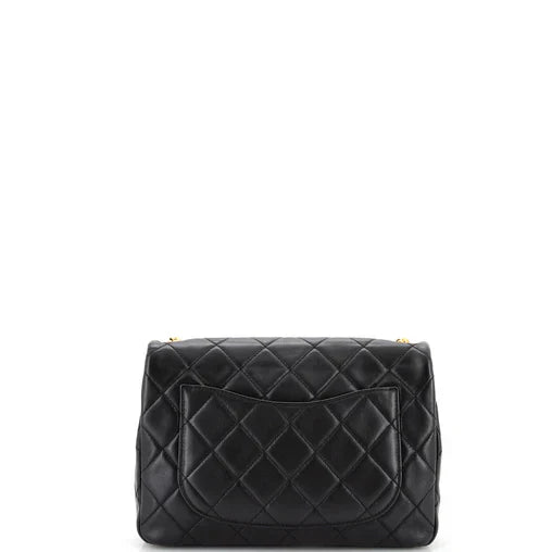 Chanel Resin Pearl Chain Flap Bag Quilted Lambskin Medium