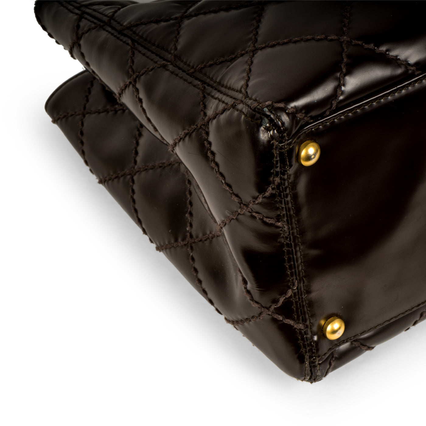 Chanel Shopping Tote Patent - Dark Brown