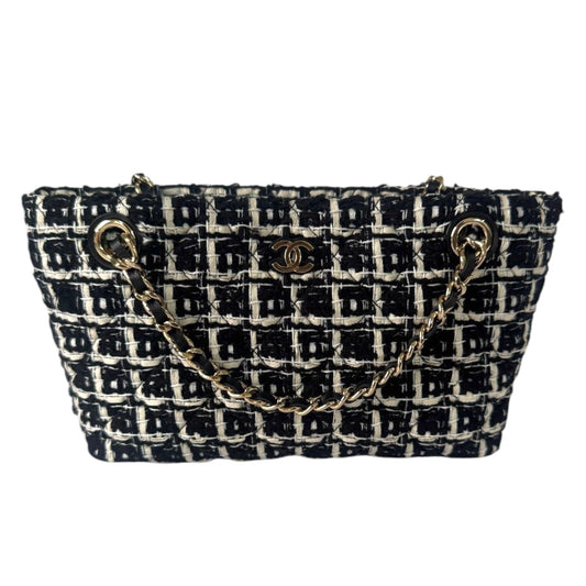 Chanel Black and White Tweed Small Bag