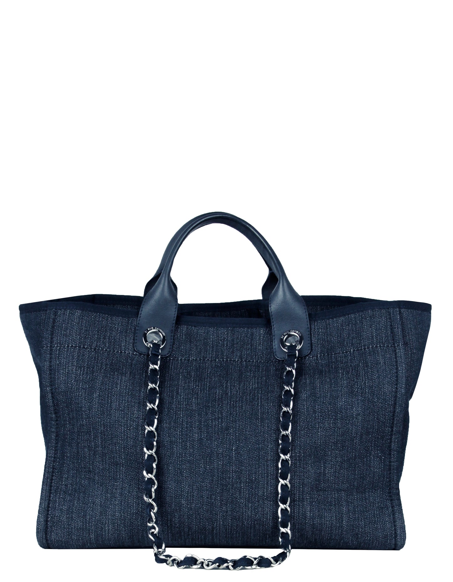 Chanel Dark Blue Medium Deauville Tote Bag